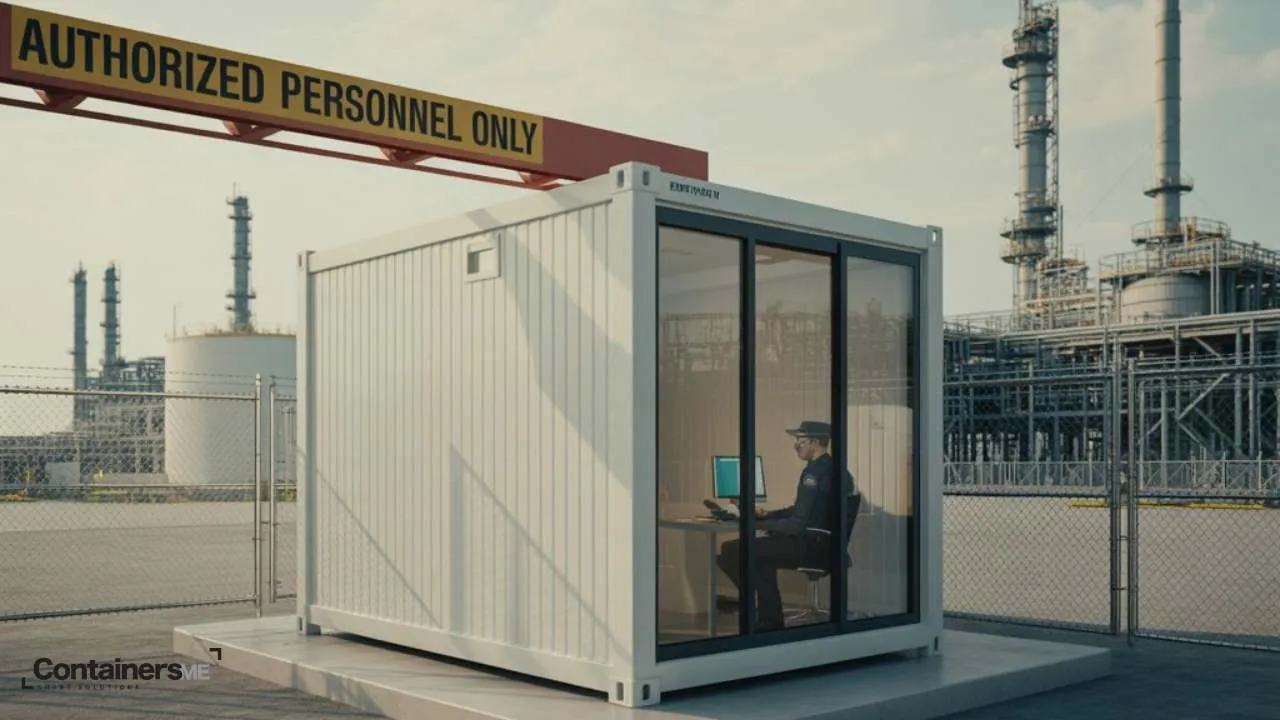 security cabin in a oil field made using modular container
