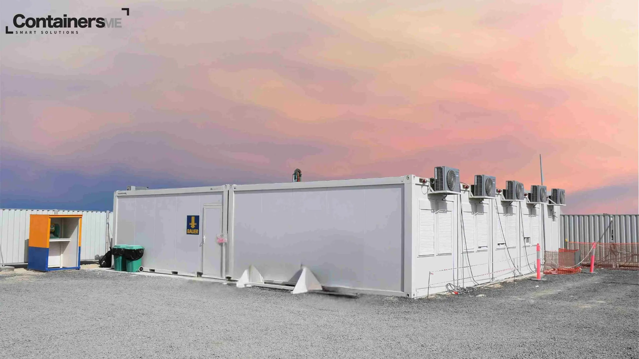 site office in a site made using modular mobile container