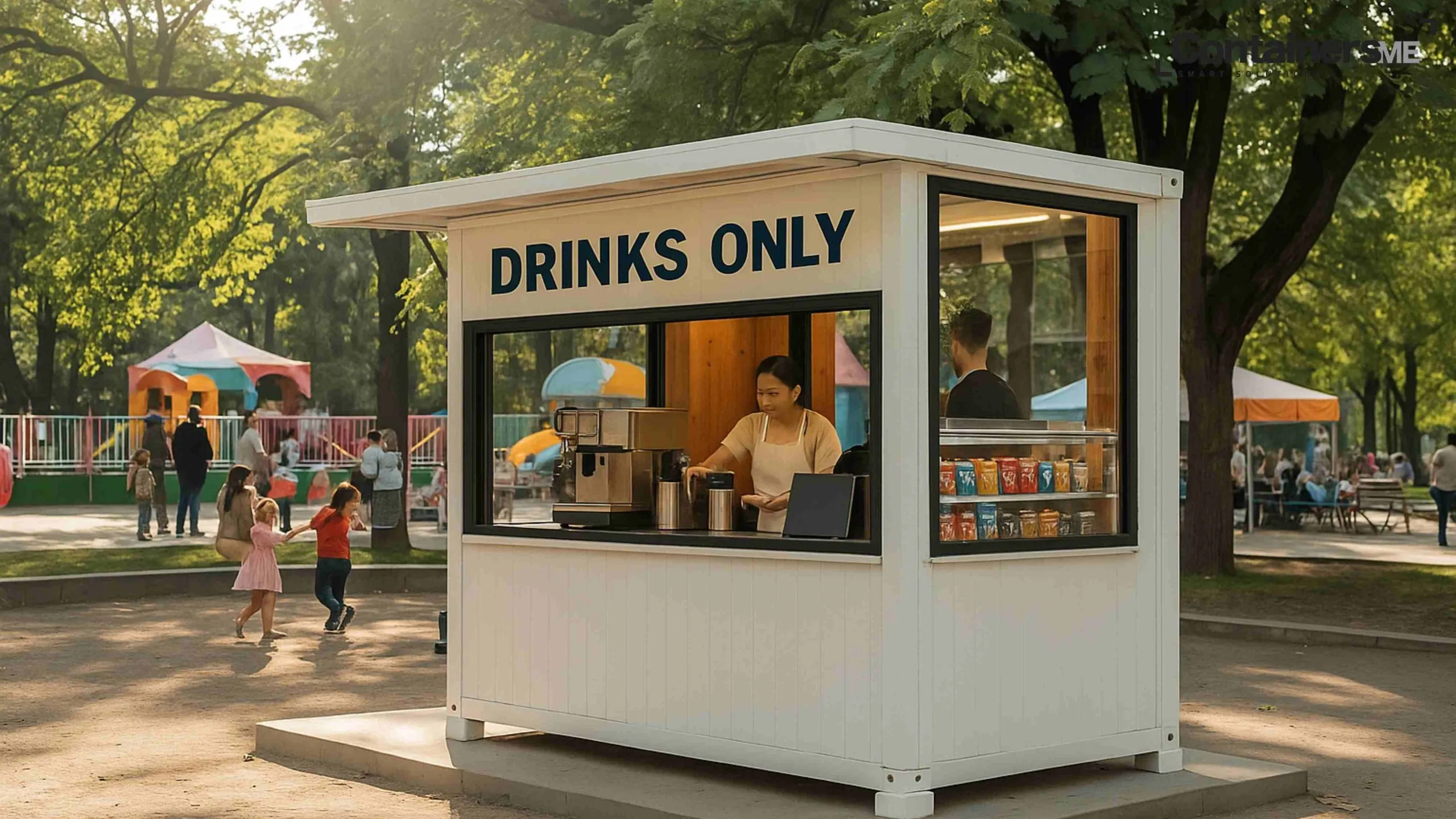 container kitchen made using modular mobile container