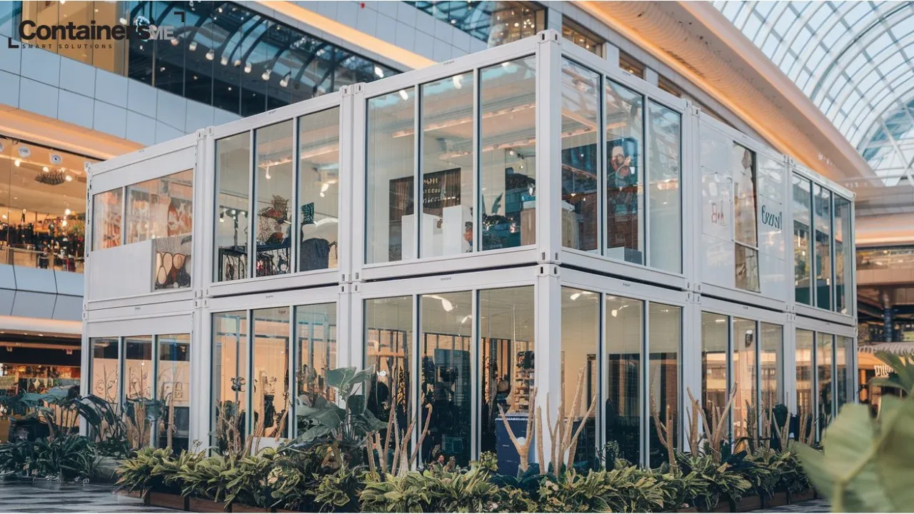 container pop up shop made using modular mobile container