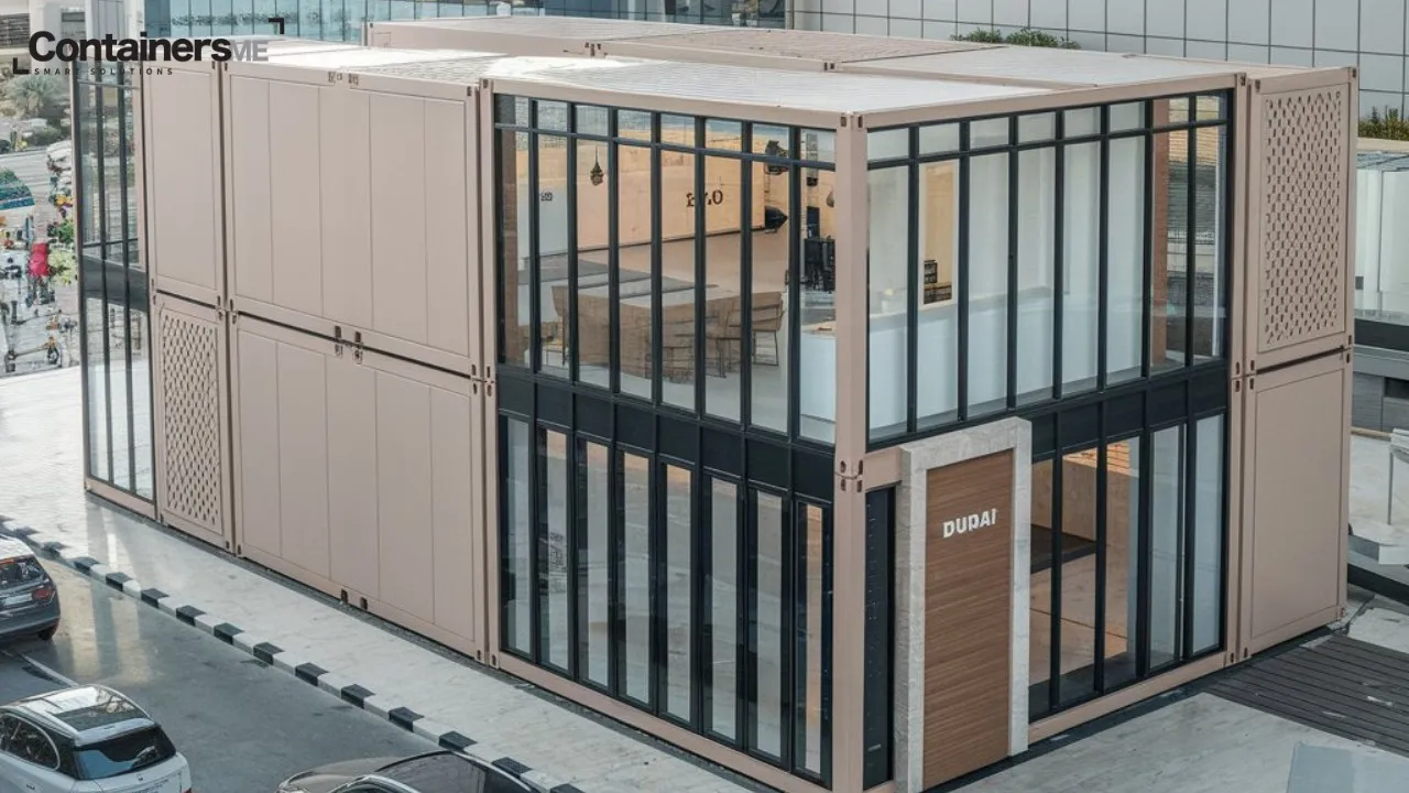 contaiber pop up store made using modular mobile container