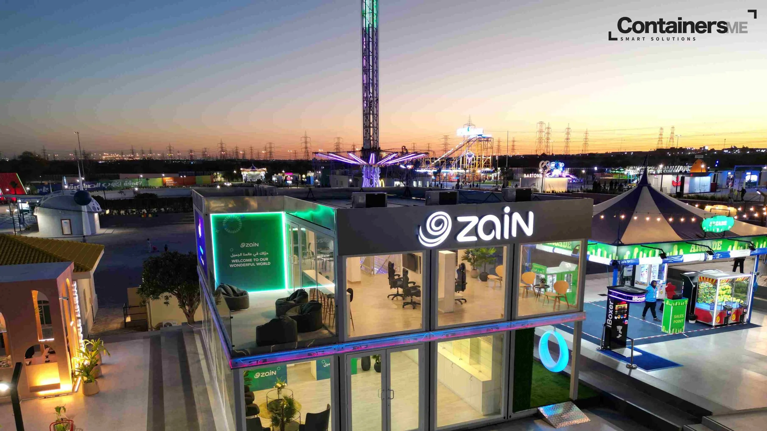 event space made using temporary container for events