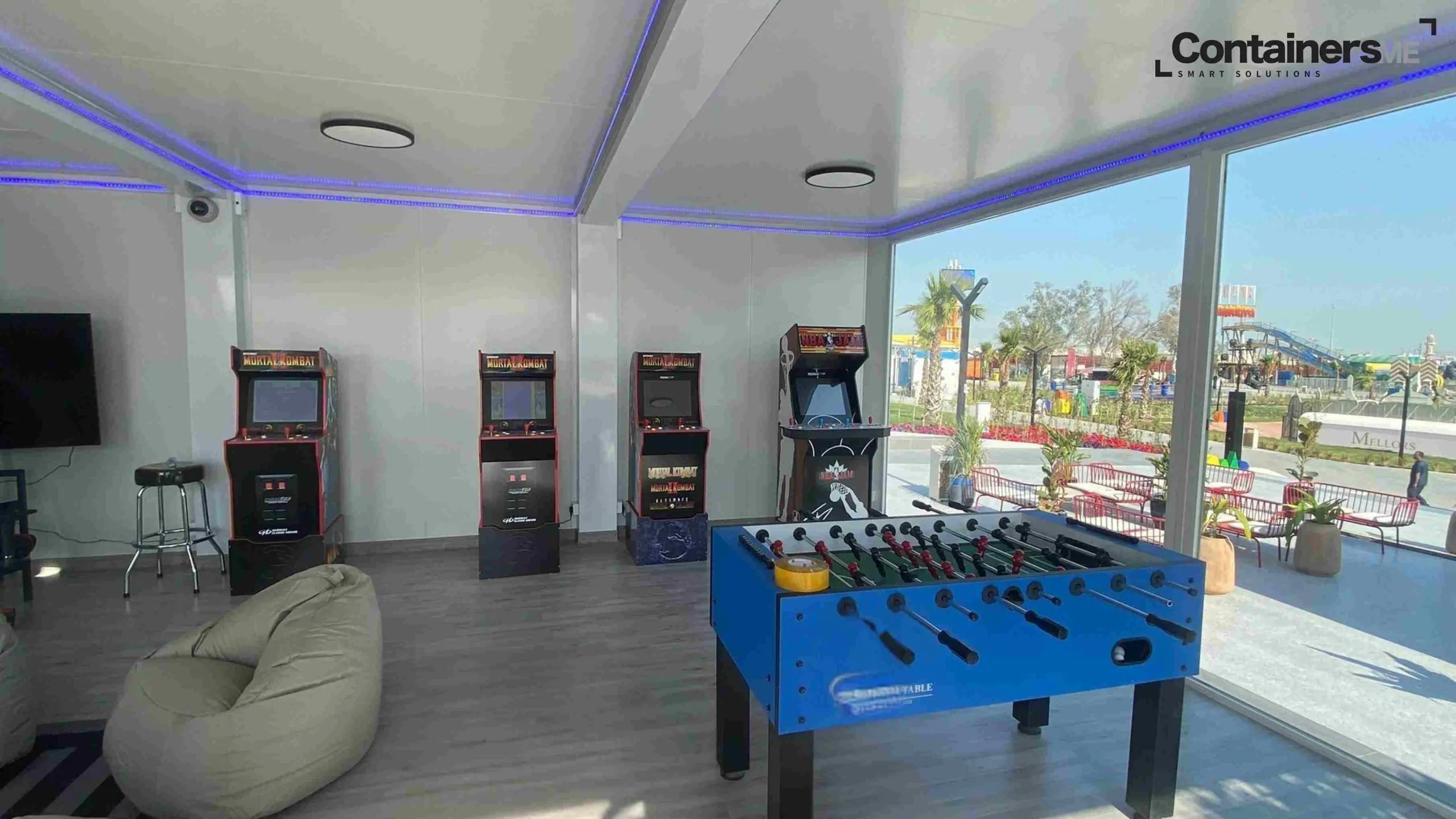 event space made using temporary container