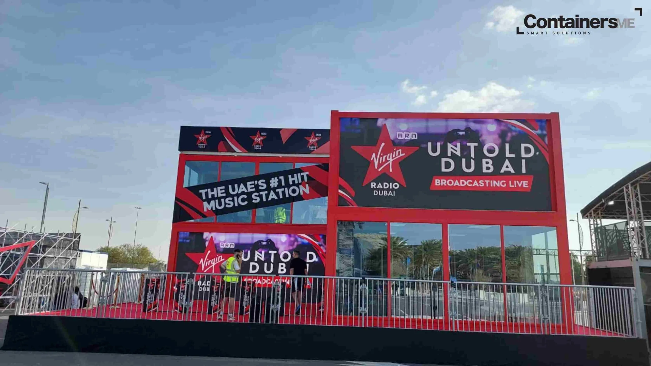 event space made using temporary containers