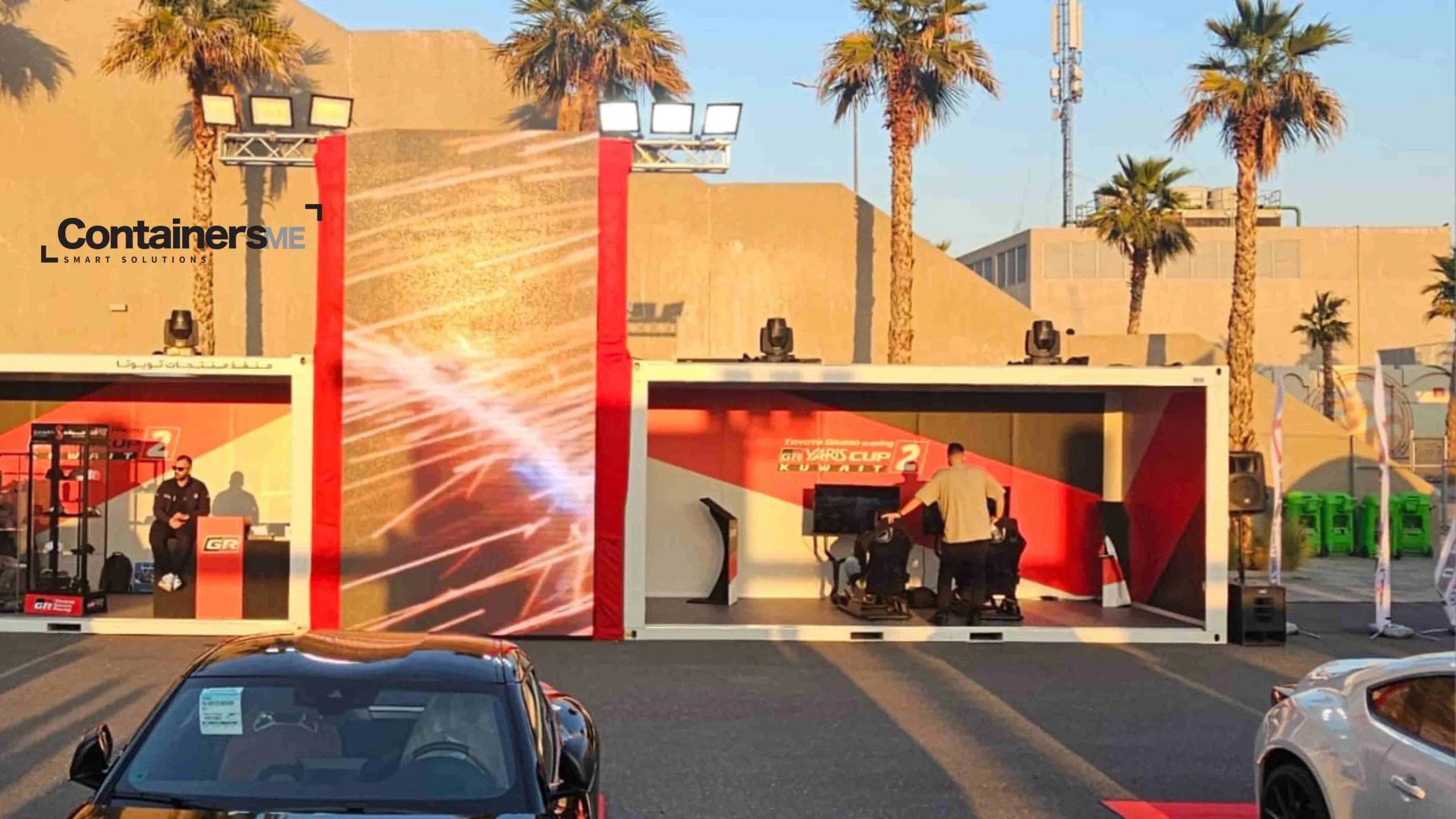 out side view of a Container retail unit for e-commerce