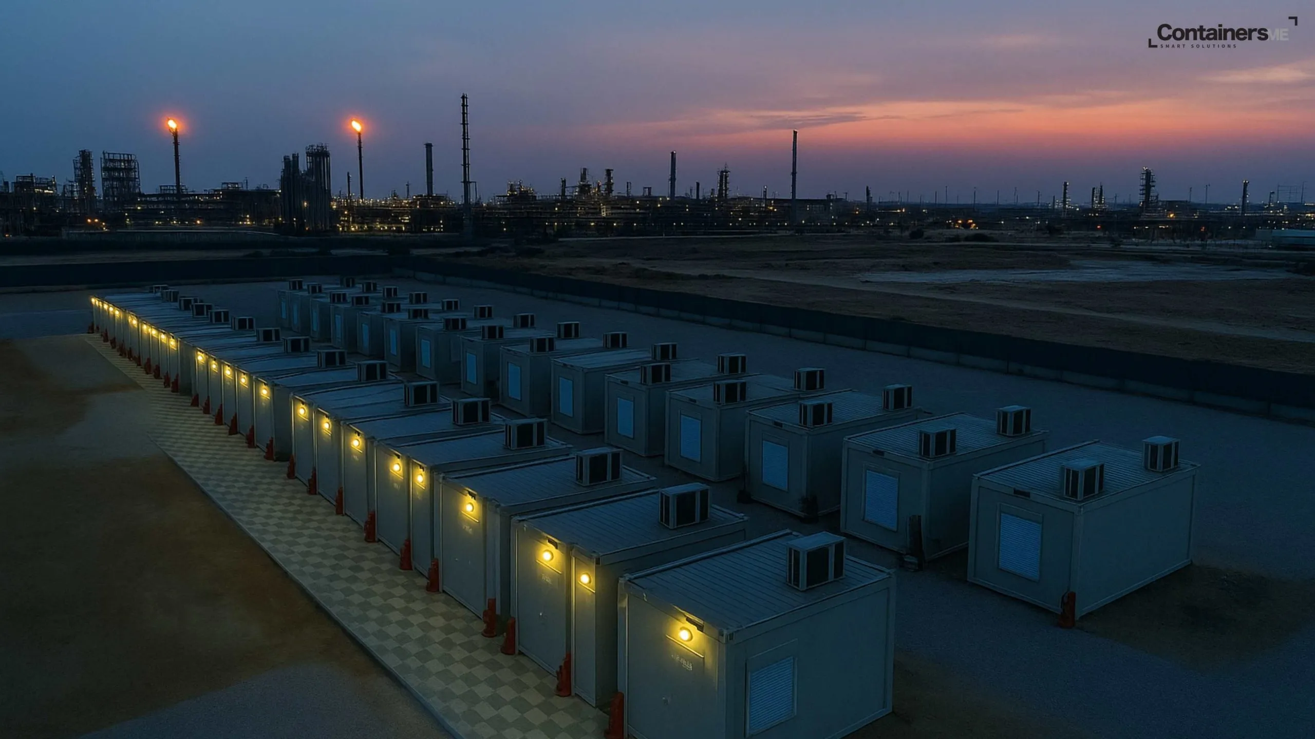 temporary office for oil fields made using modular mobile container