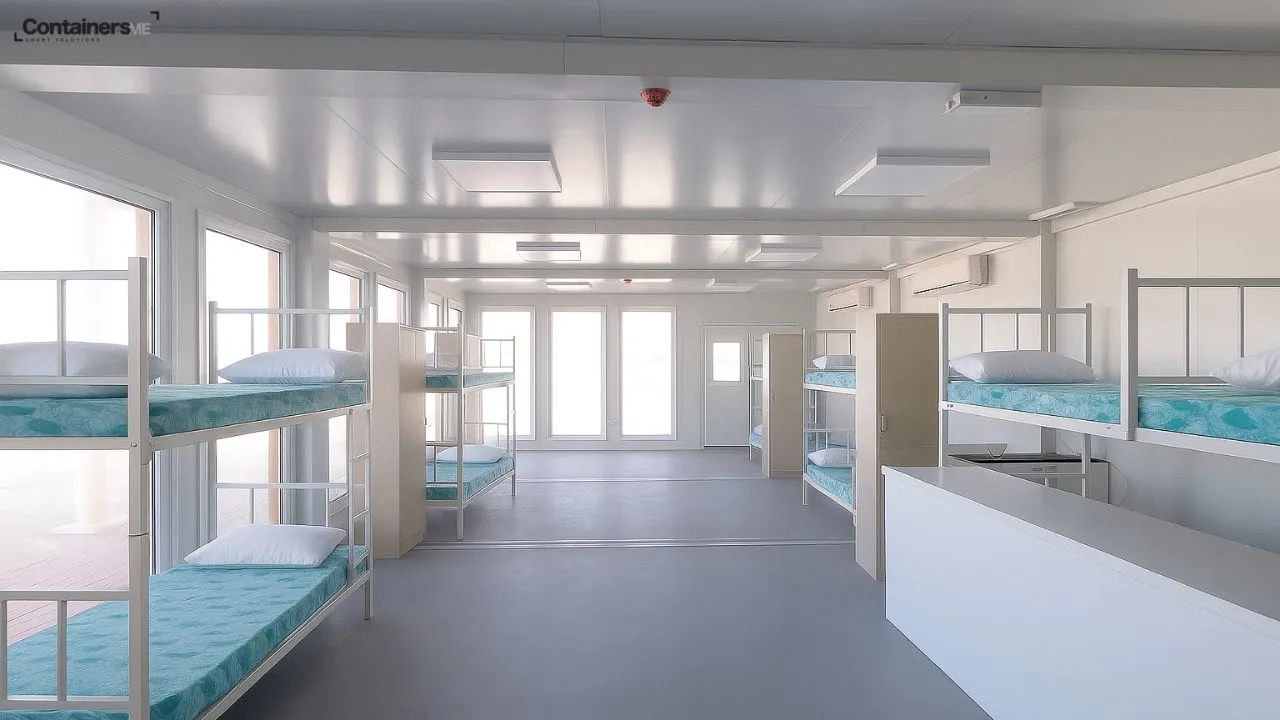 Container Accommodation for workers made using modular mobile containers