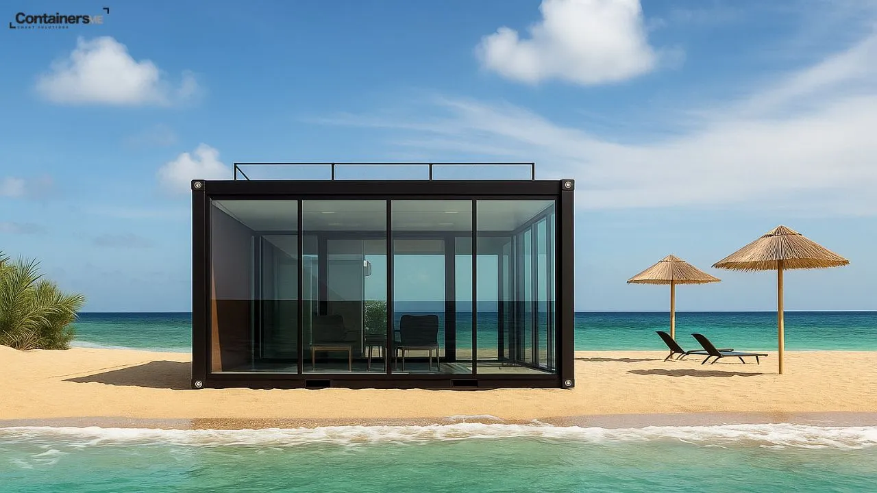 container beach made using modular mobile container