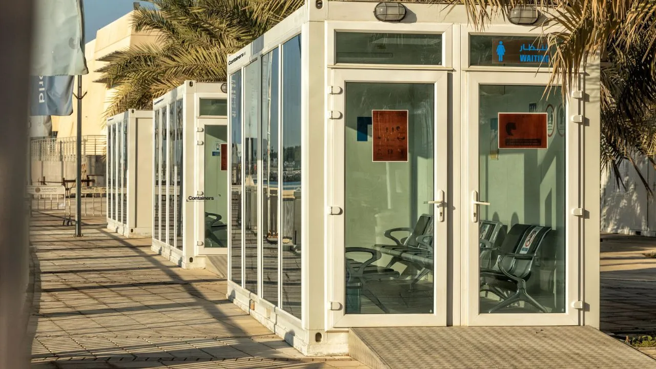 prefabricated bus stop made using modular mobile container