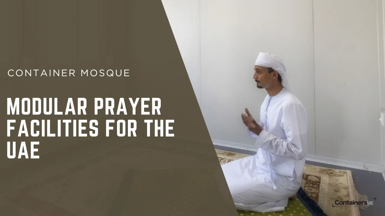 inside of prefabricated container mosque made using modular mobile container 