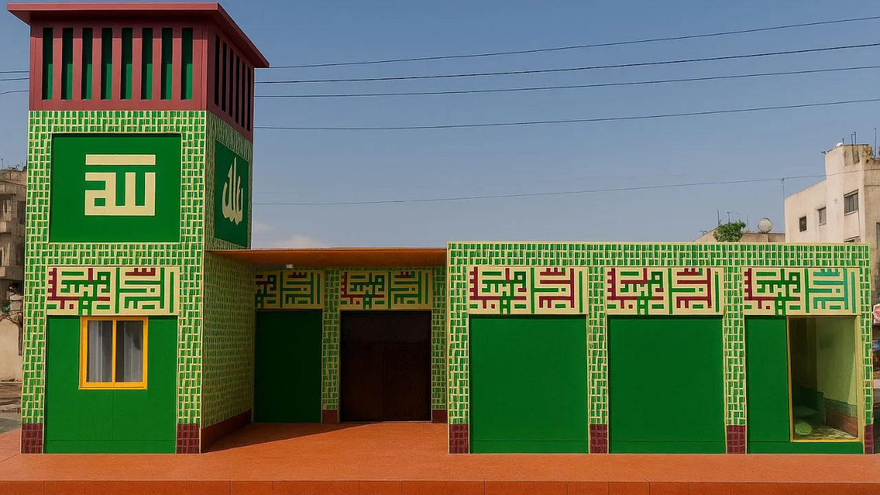 prefabricated container mosque made using modular mobile container
