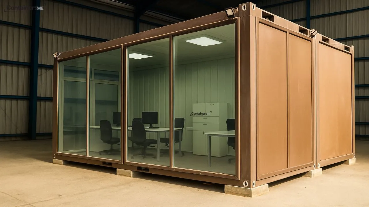 modular mobile container warehouse made using modular mobile container