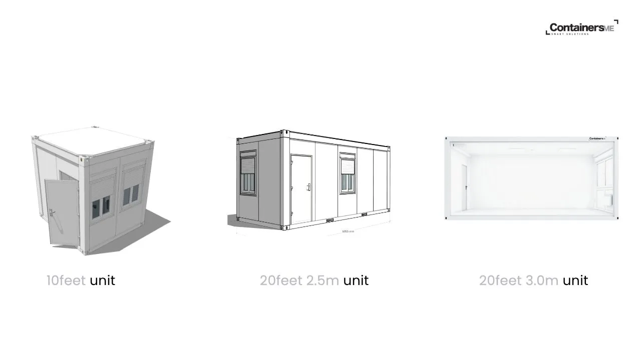 containers me modular container sizes