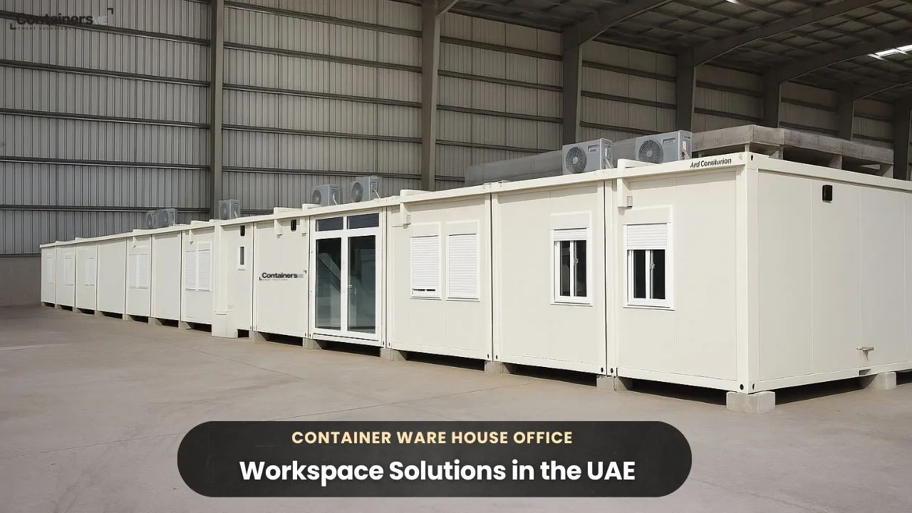 modular mobile container ware house office in UAE by containers me