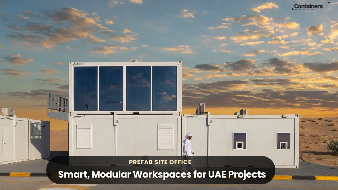 prefab site office made using modular mobile container
